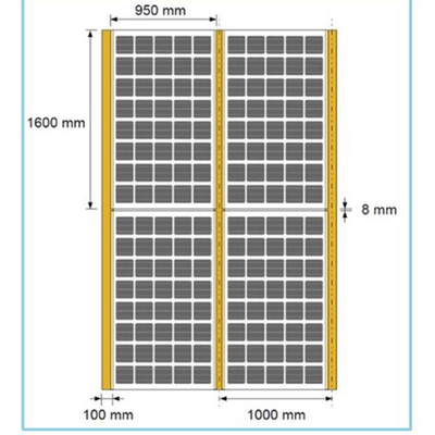 Το διπλό μισό ενοτήτων PERC γυαλιού PV IEC έκοψε τον τοίχο ή τη στέγη γερμανικά Curtaion 60 κυττάρων