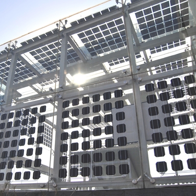 Monocrystalline διπλό διπρόσωπο ηλιακό πλαίσιο ενοτήτων γυαλιού PV για το εμπορικό κτήριο