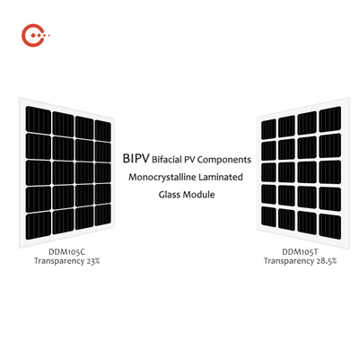 Rixin CE BIPV Monocrystalline PV ηλιακών πλαισίων DDM105C διαφανής ενότητα γυαλιού