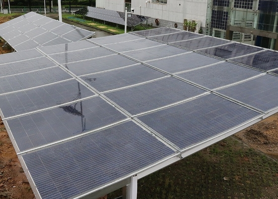 Monocrystalline διπλό διπρόσωπο ηλιακό πλαίσιο ενοτήτων γυαλιού PV για το εμπορικό κτήριο