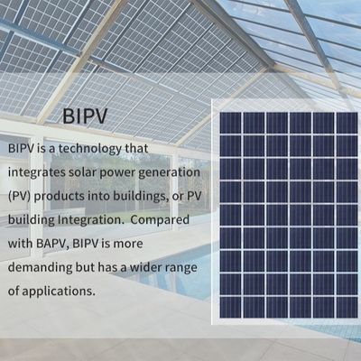 Mono Black BIPV Solar Panels Half Cells Bifacial Module