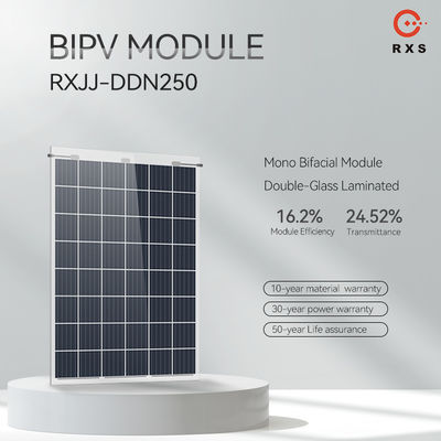 Rixin Transparent High Efficiency Solar Panels BIPV Mono 200w 250w Solar Module