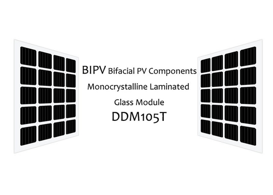 Monocrystalline διπρόσωπο αυτοκαθαριζόμενο ντυμένο γυαλί ηλιακών πλαισίων BIPV για τη στέγη