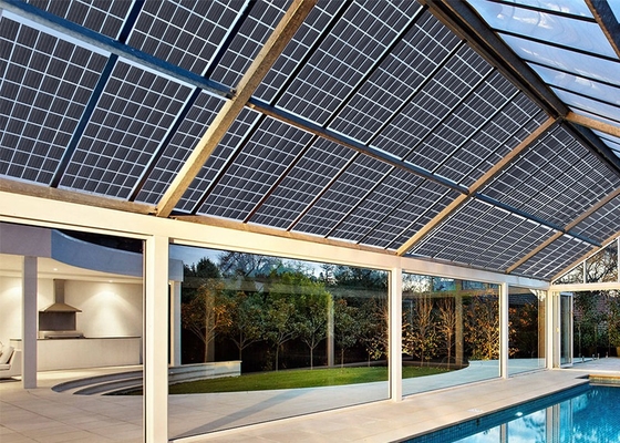 Διπρόσωπο ηλιακό πλαίσιο ενότητας Rixin διαφανές Monocrystalline PV για τη στέγη